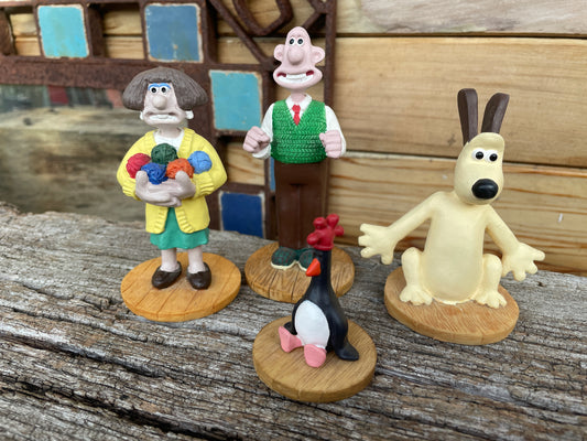 Vintage Wallace and Gromit character figures c90's