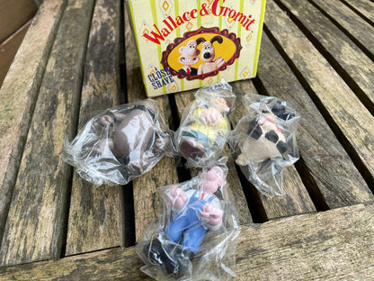 Original box of Wallace and Gromit character figures from A Close Shave c1995