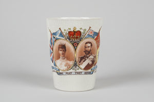 Rare 1911 King George V Coronation Beaker – A.E. Gray & Co Glebe Works Hanley Mayor of Portsmouth Presentation