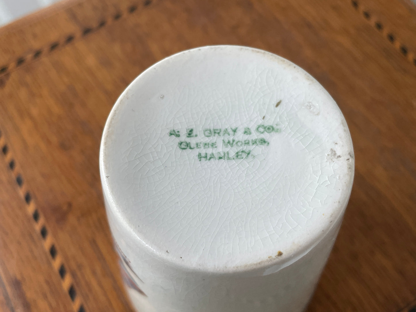 Rare 1911 King George V Coronation Beaker – A.E. Gray & Co Glebe Works Hanley Mayor of Portsmouth Presentation