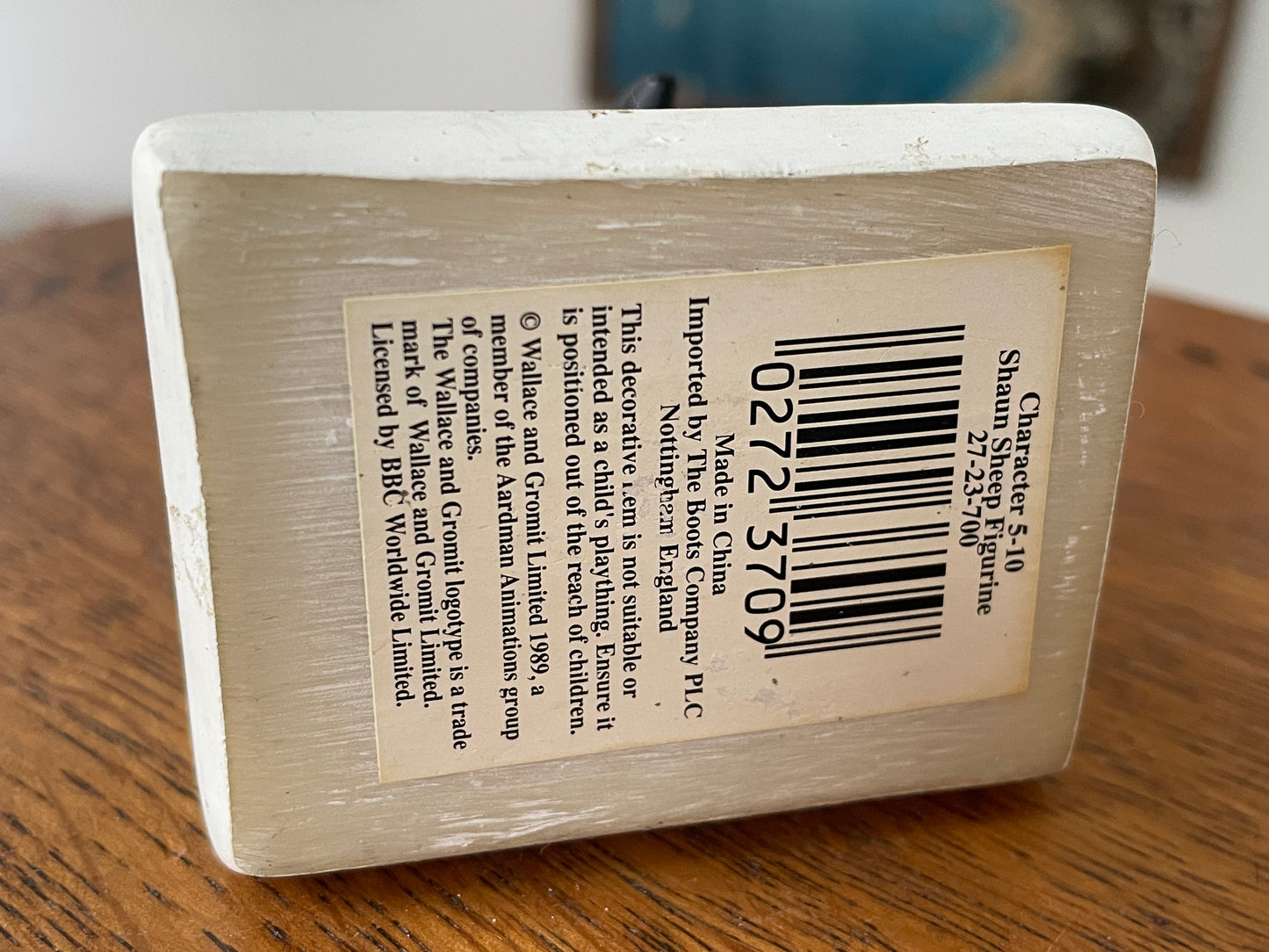 Shaun the Sheep Figurine – Wallace & Gromit Licensed Character Ornament (c.1989) – 7cm