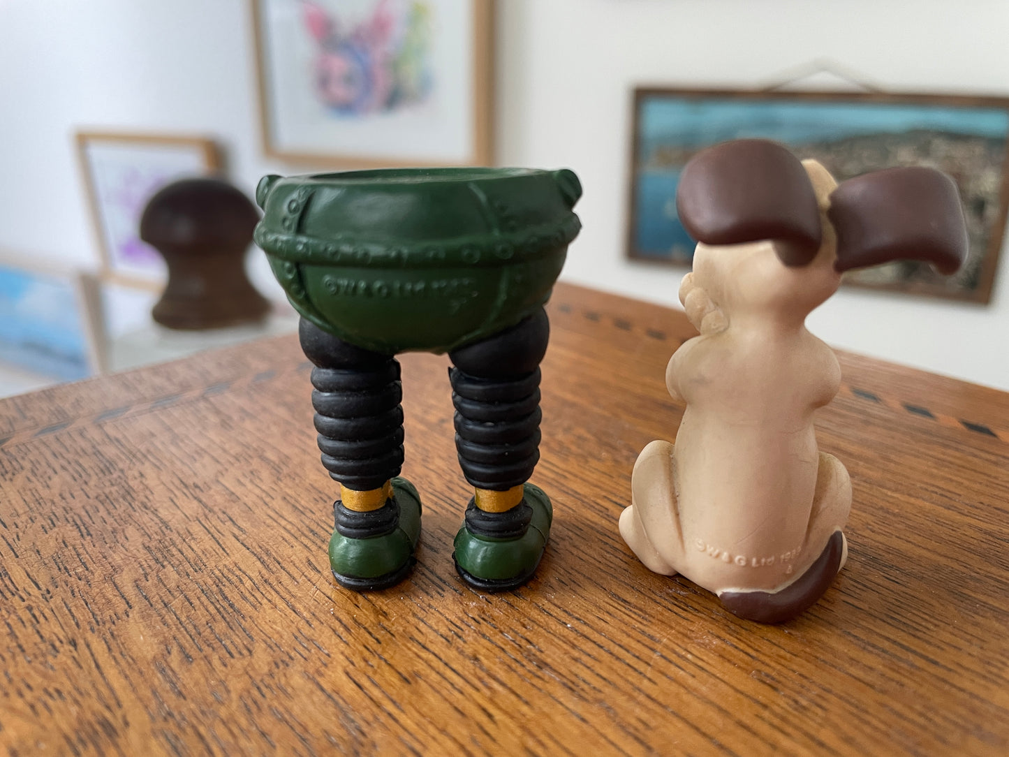 Wallace & Gromit Figure Lot – Gromit Mini & The Wrong Trousers – Aardman Licensed (c.1989)
