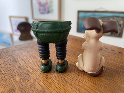 Wallace & Gromit Figure Lot – Gromit Mini & The Wrong Trousers – Aardman Licensed (c.1989)