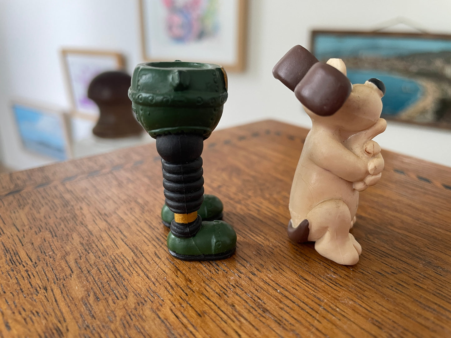 Wallace & Gromit Figure Lot – Gromit Mini & The Wrong Trousers – Aardman Licensed (c.1989)