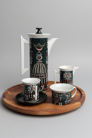 Portmeirion Pottery Magic City pattern coffee set by Susan Williams Ellis