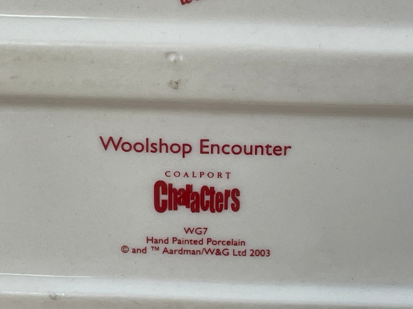 Wallace and Gromit Woolshop Encounter Figurine – Coalport Hand Painted Porcelain First Edition 2003