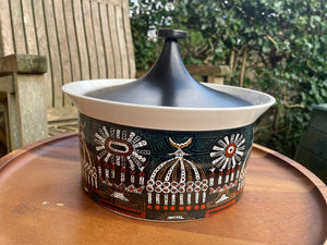 Portmeirion Pottery Magic City pattern lidded casserole dish by Susan Williams Ellis