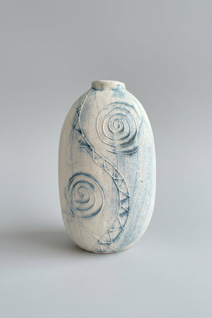 Carn Pottery vase by John Beusman with printed marks to base 12cm tall