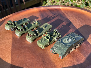 Blue Box toys ,Hong Kong, plastic Military vehicles and tank 1970's