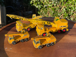 Matchbox diecast cranes series K-12 and 63 - vintage Laing crane - 1960's
