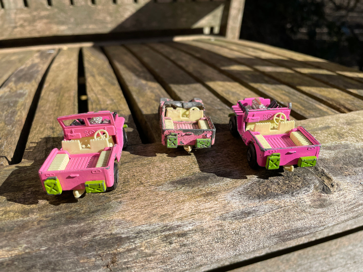 Three Matchbox Superfast No 2 Jeep Hot Rod by Lesney England 1971