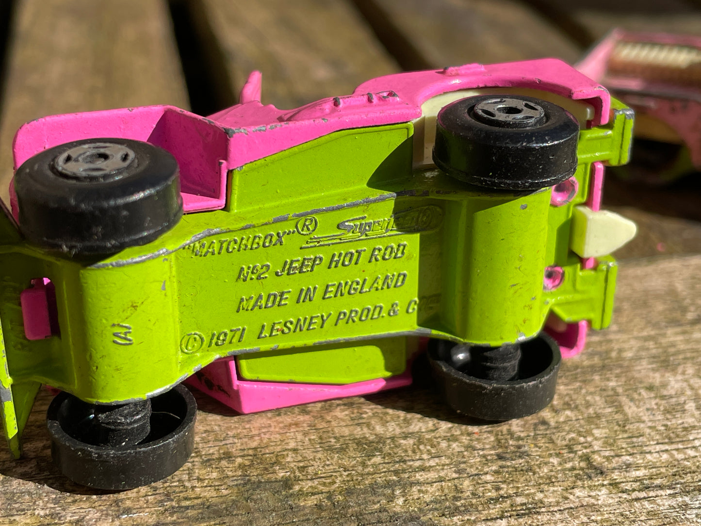 Three Matchbox Superfast No 2 Jeep Hot Rod by Lesney England 1971