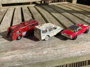 James Bond Corgi Rocket with key and Matchbox Series diecast toy vehicles 60/70's