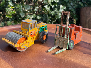 Dinky  Coventry Climax Fork lift truck , Corgi Toys RayGo Rascal Road Roller