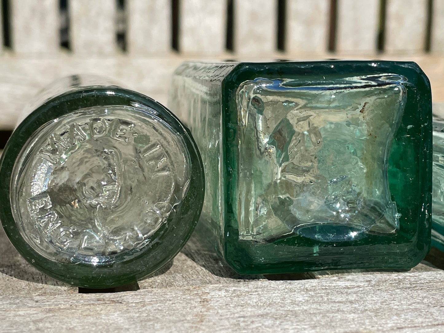 Five Antique and vintage small bottles incl. Masons Extract and Owbridge's Lung Tonic Hull examples