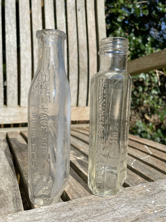 Laboratoires Marinier and One Space For A Glass old bottles