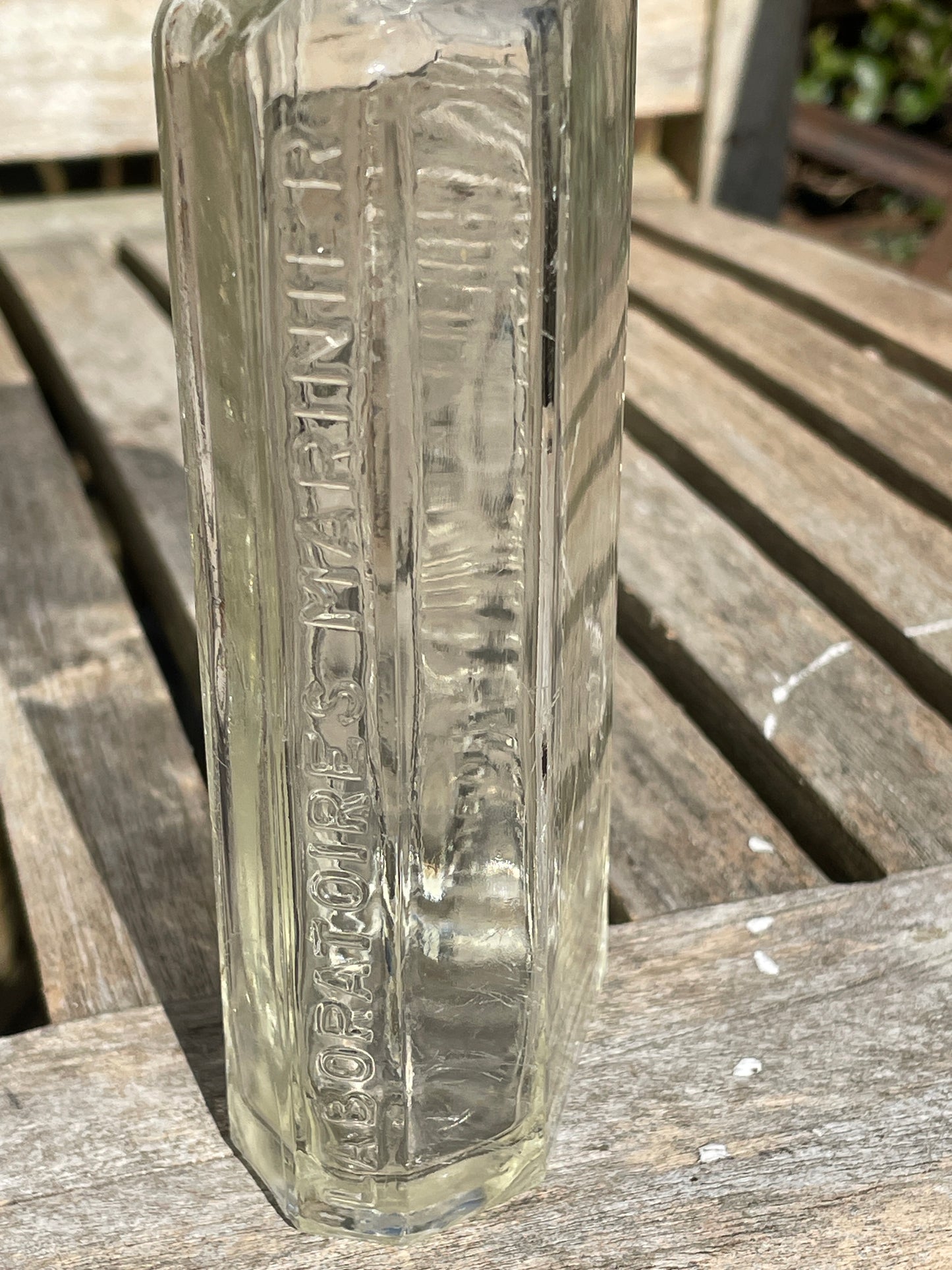 Laboratoires Marinier and One Space For A Glass old bottles