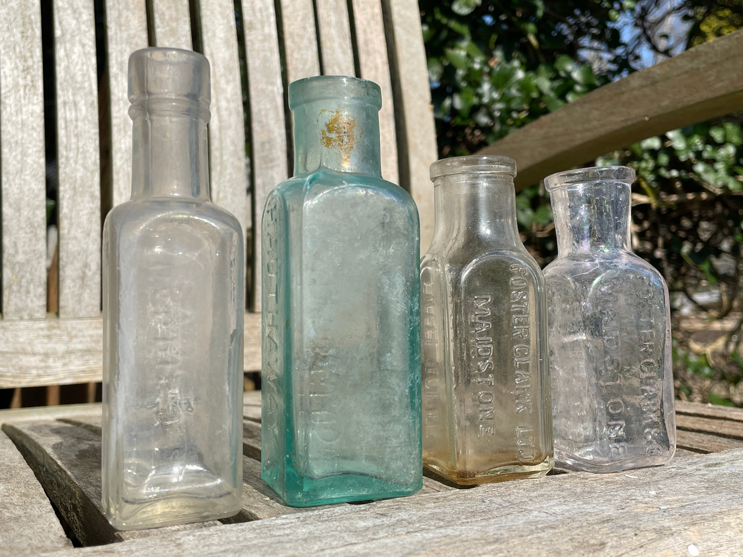 One Hauthaway's Peerless Gloss, Two Eiffel Tower and one Daddies sauce old bottles