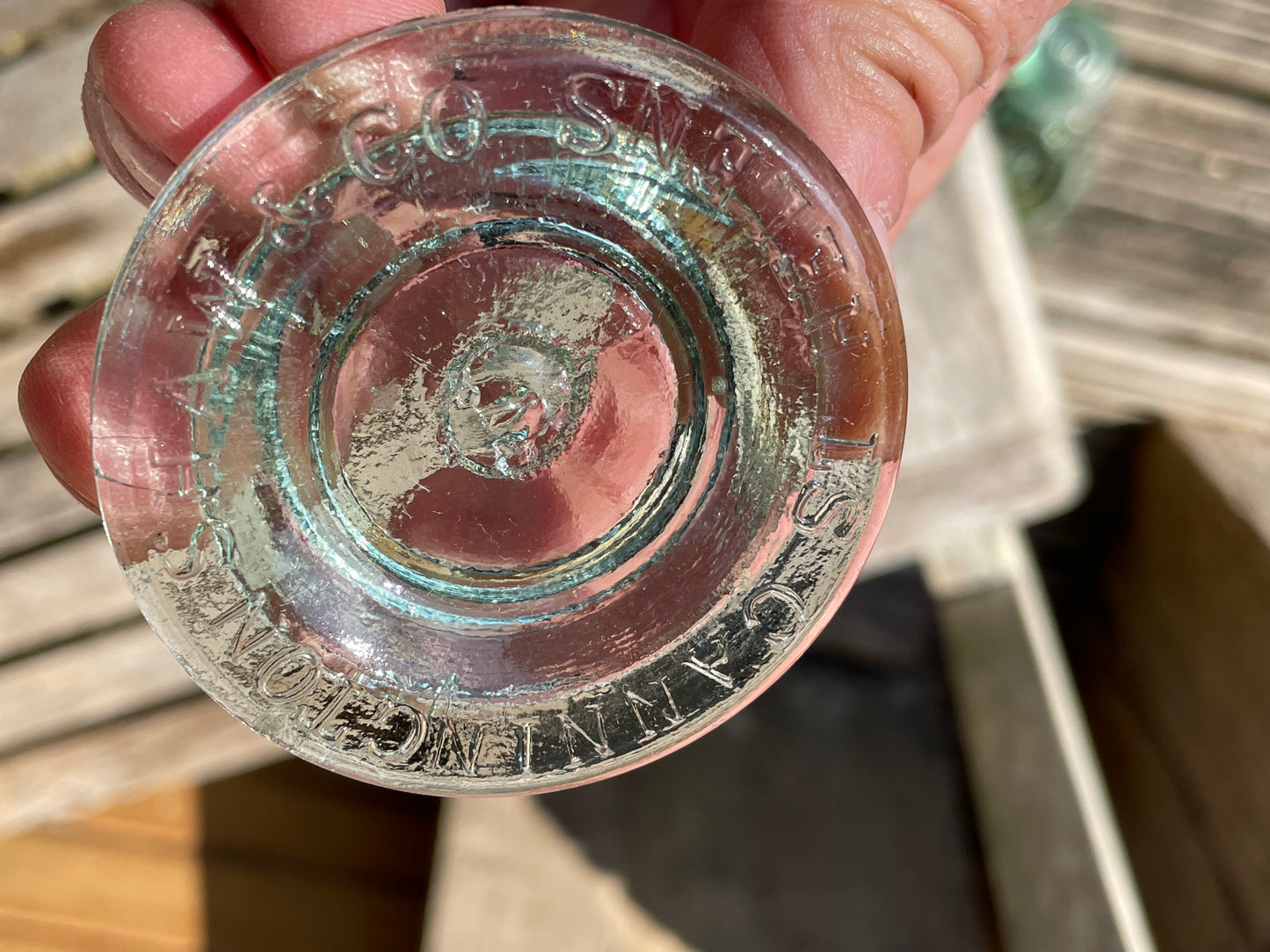Two Cannington Shaw and Co. Ld St Helens and one S. Pearson West Bromwich glass jar lid