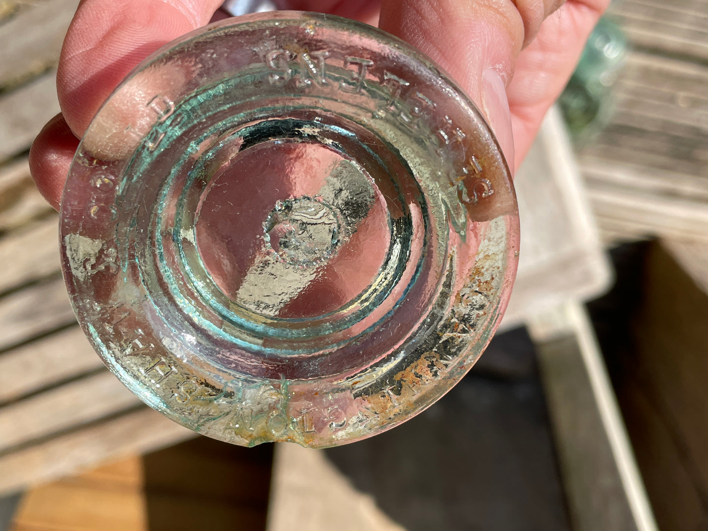 Two Cannington Shaw and Co. Ld St Helens and one S. Pearson West Bromwich glass jar lid