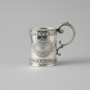 Antique Victorian Silver plated Tankard by William Hutton and sons Sheffield c1860