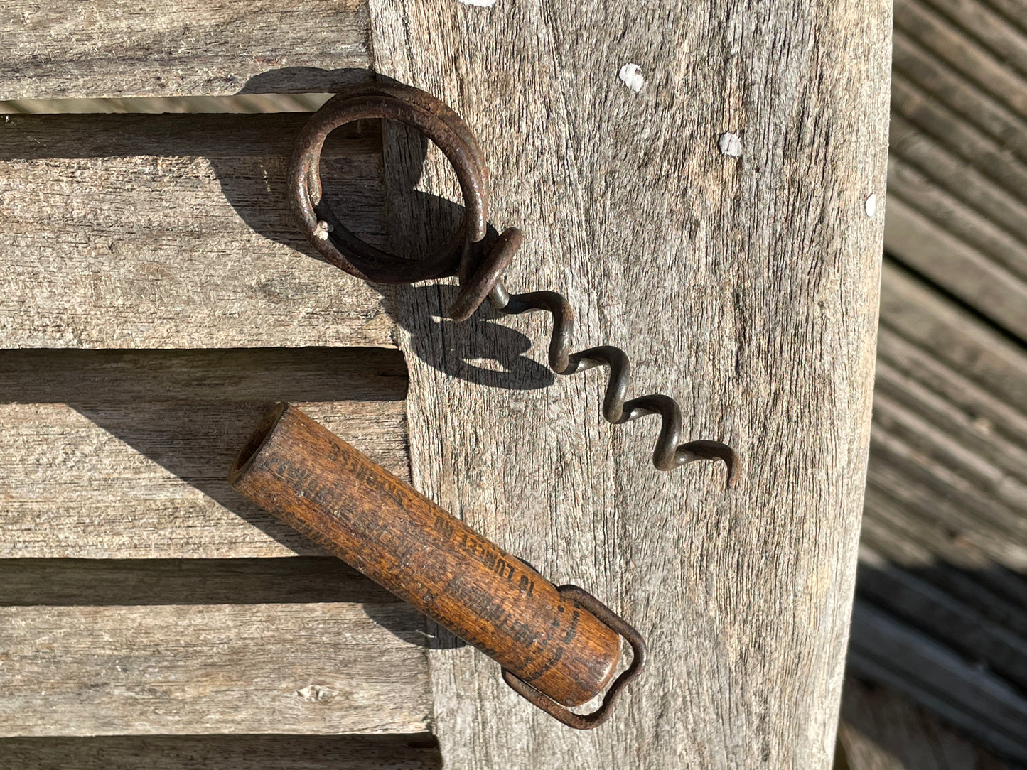 American Antique cork screw -Skinner and Rook wine merchants Nottingham, bottlers Bass and Guinness c1900