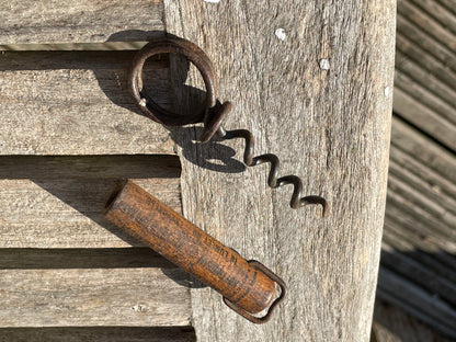 American Antique cork screw -Skinner and Rook wine merchants Nottingham, bottlers Bass and Guinness c1900