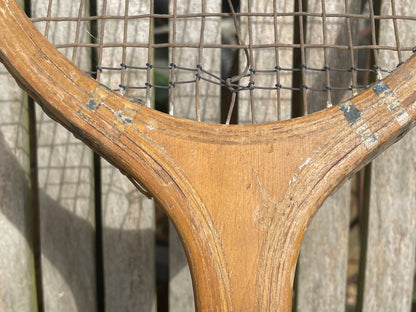 Vintage Wooden Tennis Racket, The Prefect, Grays Of Cambridge