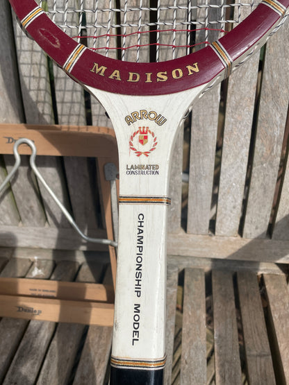 Vintage tennis racket -Madison Arrow Championship model made by Taiwan Strong of Japan