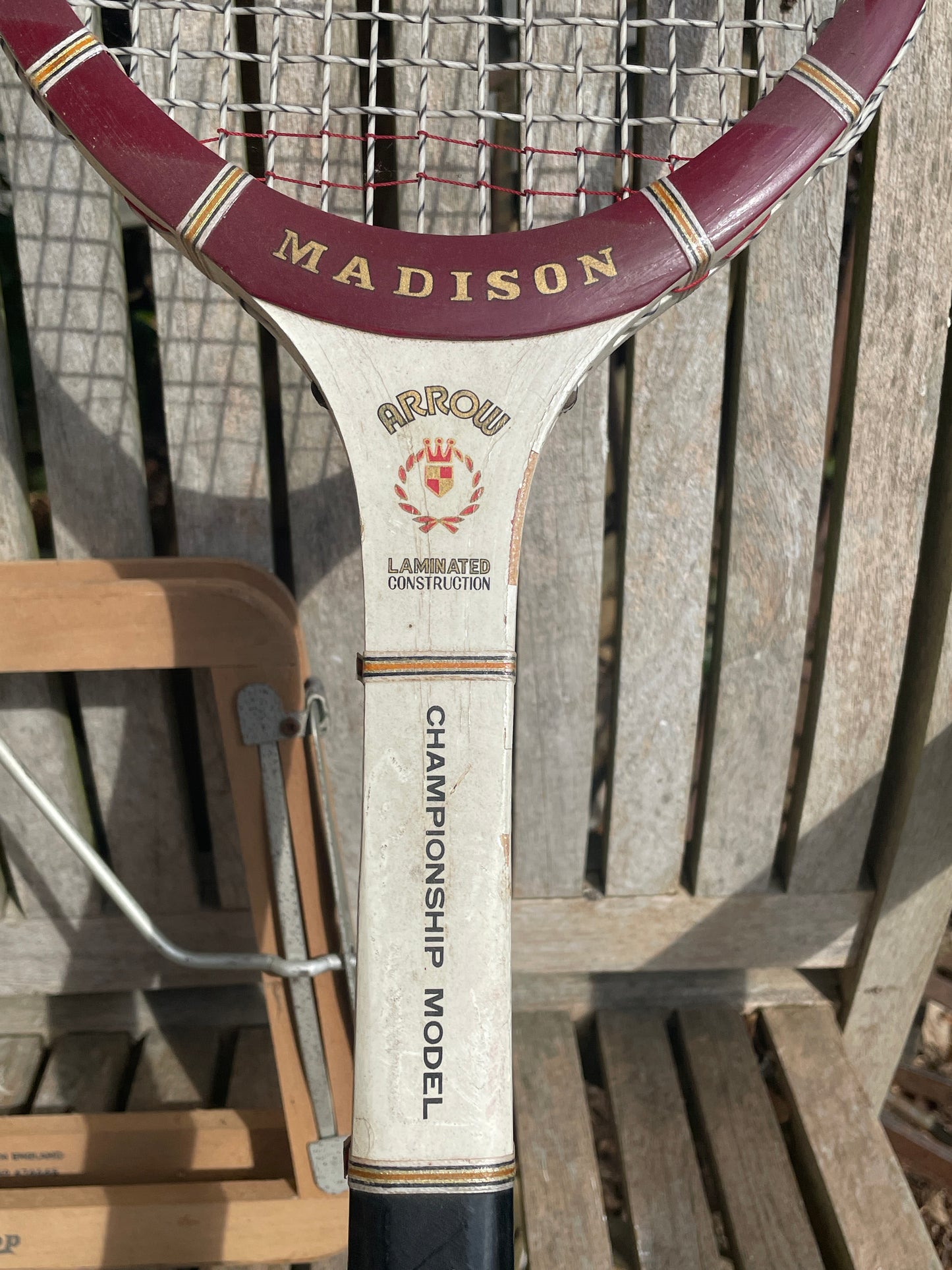 Vintage tennis racket -Madison Arrow Championship model made by Taiwan Strong of Japan