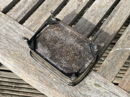 Antique S & Co. EPNS hand engraved jewellery casket 9.5cm wide