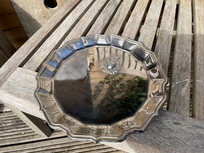Royal Marine Commando passing out commemorative silver salvo 21cm diameter militaria
