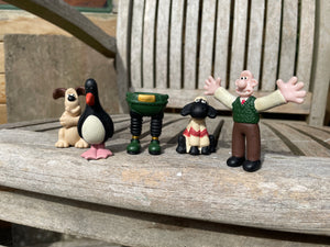 Vintage Wallace and Gromit figures Feathers Mc Graw, Wrong Trousers, Shaun The Sheep , Wallace , Gromit
