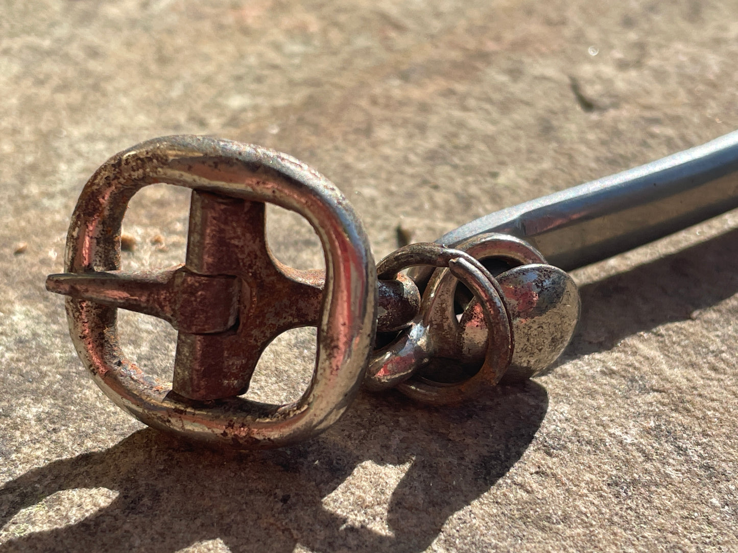 Antique British Royal Artillery Lieutenant Colonel’s Riding Spurs – Nickel-Plated, Marked “G.S.H.