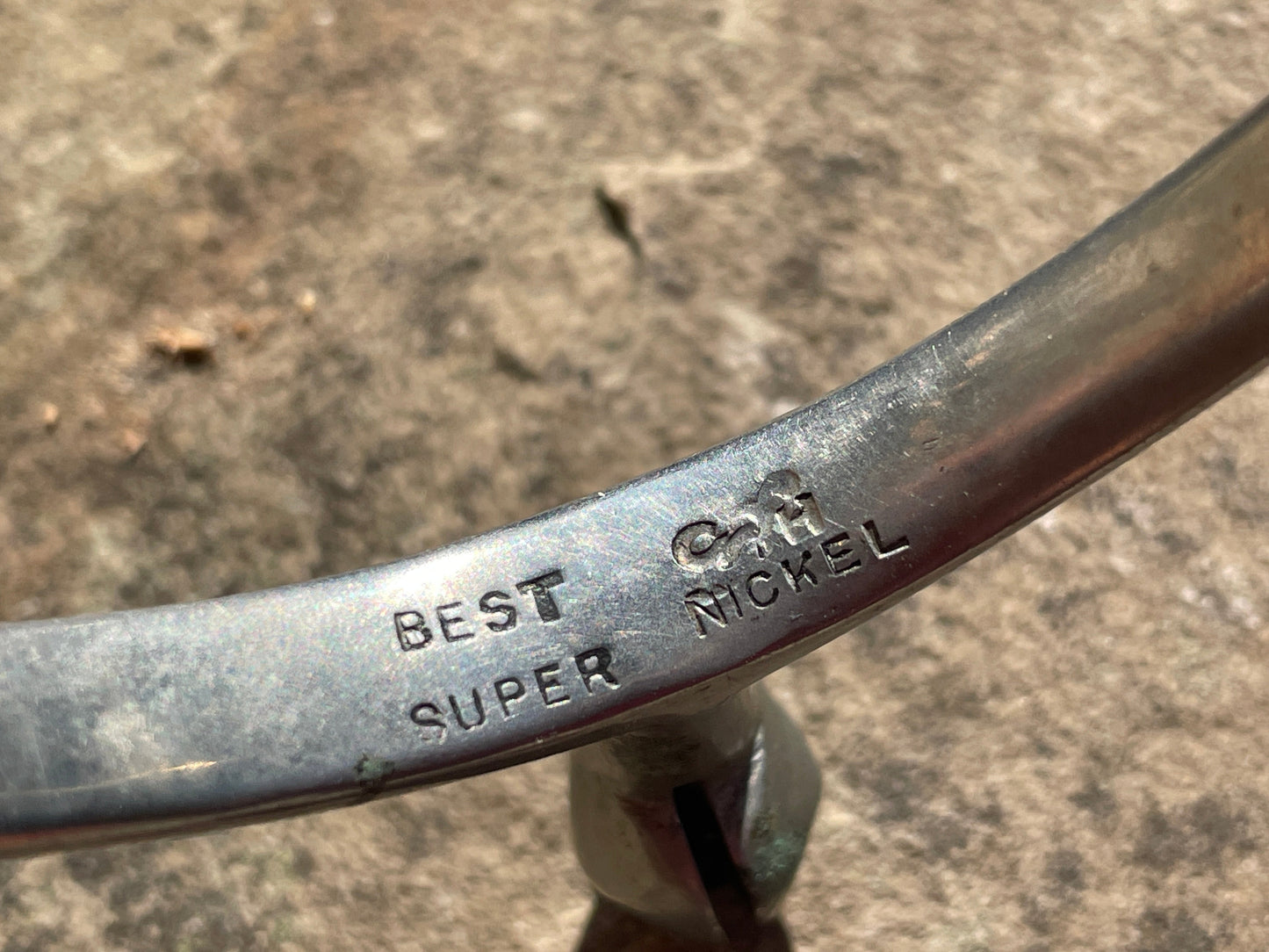 Antique British Royal Artillery Lieutenant Colonel’s Riding Spurs – Nickel-Plated, Marked “G.S.H.