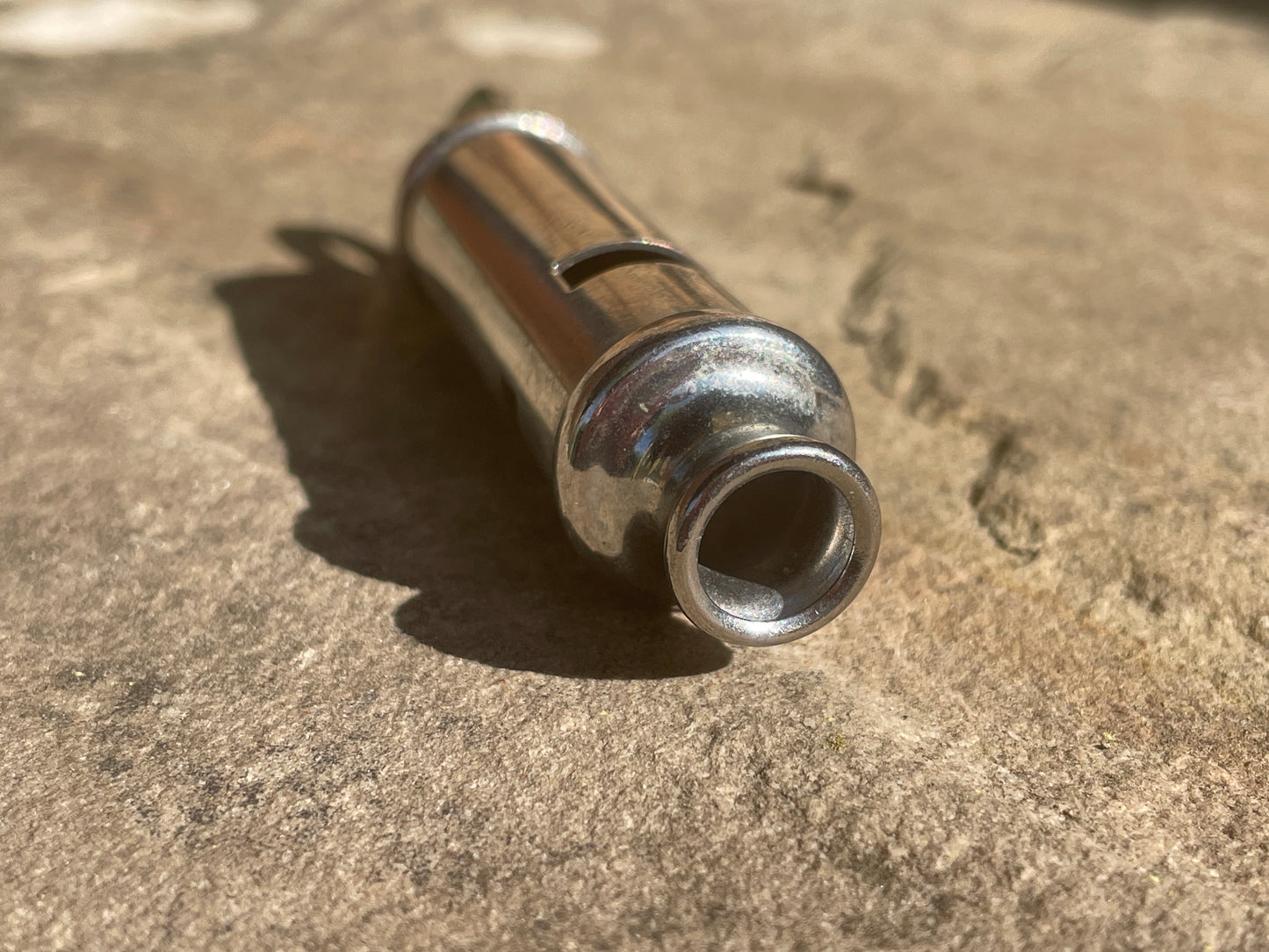 WW1 1916 antique trench whistle dated and marked with the army broad arrow mark