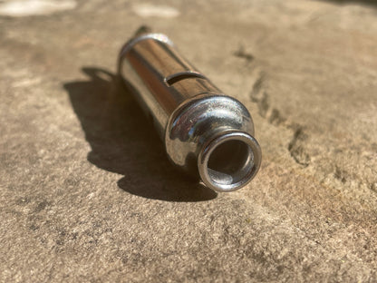 WW1 1916 antique trench whistle dated and marked with the army broad arrow mark