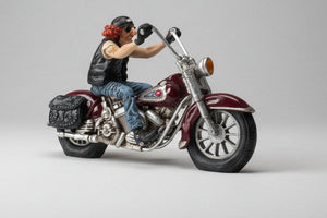 Guillermo Forchino “The Motorbike” Sculpture – Comic Art Figurine – 1980s Design – 25cm Long – Excellent Condition