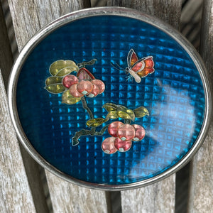 A Vintage Engine turned enamel pin dish