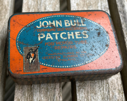 A Vintage John Bull Compound Self-Vulcanizing Patches For Motor Tube Repairs 6.5x4x1.5cm