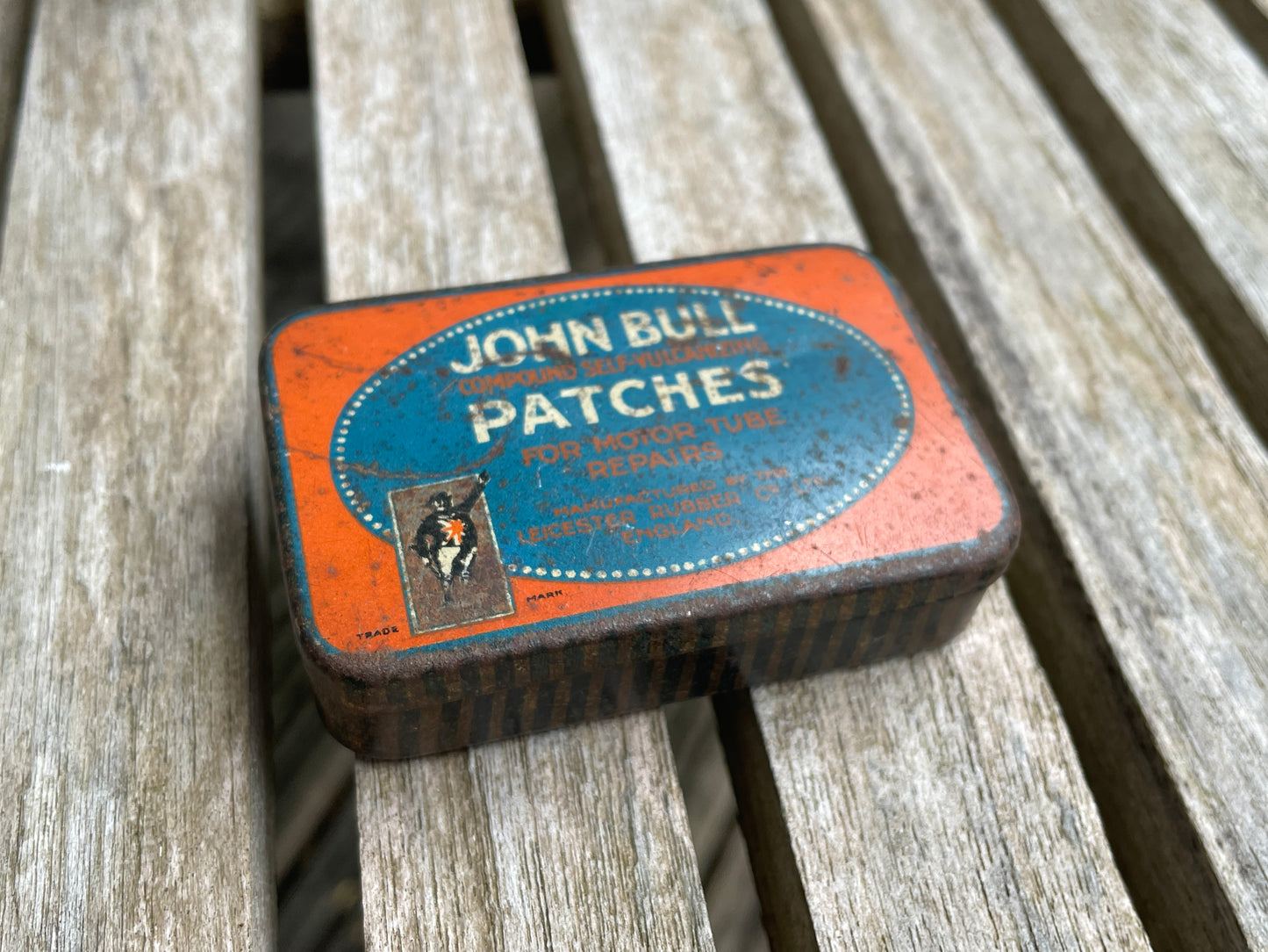 A Vintage John Bull Compound Self-Vulcanizing Patches For Motor Tube Repairs 6.5x4x1.5cm