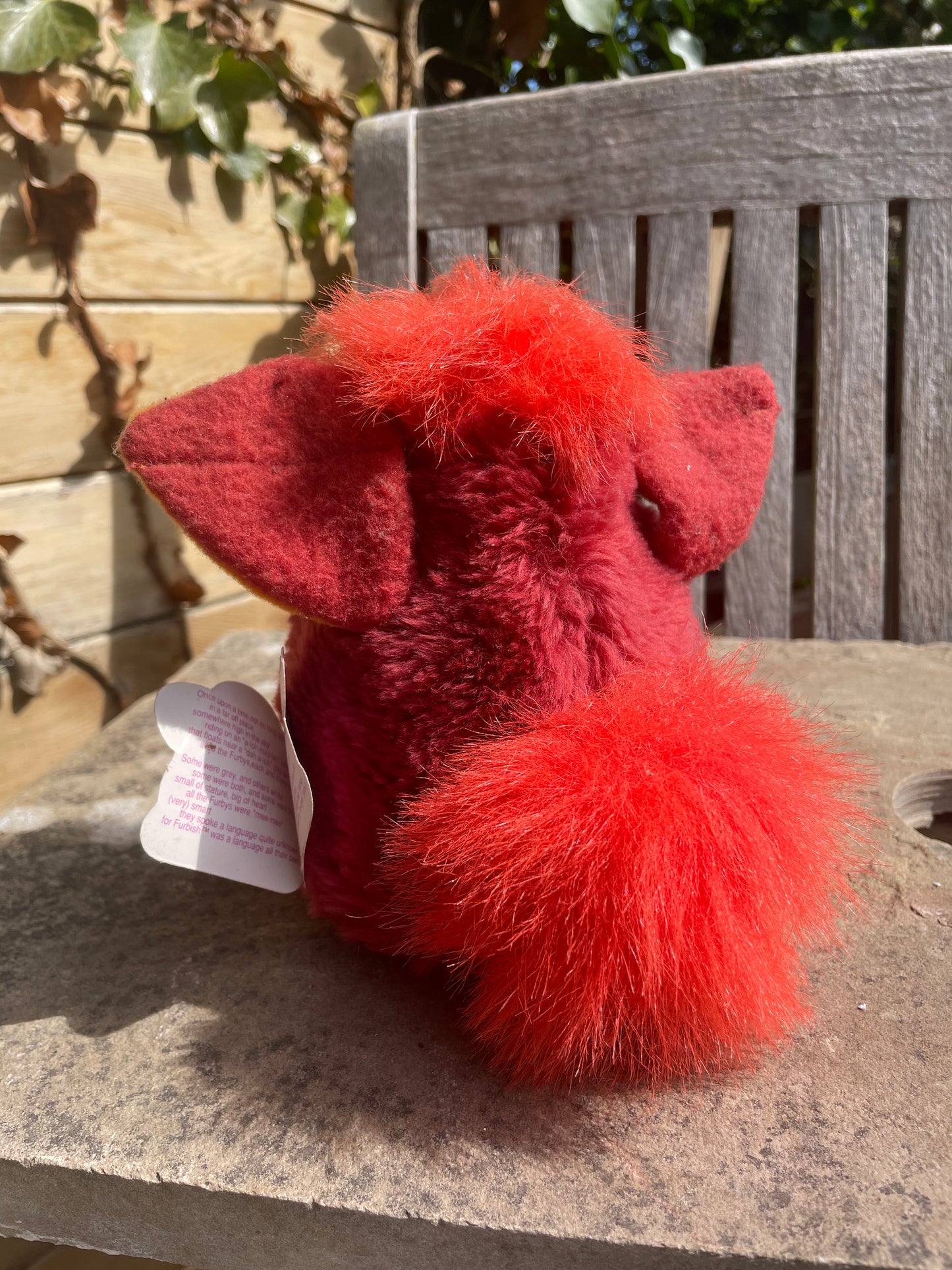 Vintage 1998 Furby – Rooster Model with Green Eyes – Red & Orange Fur – Original Tags – Tiger Electronics