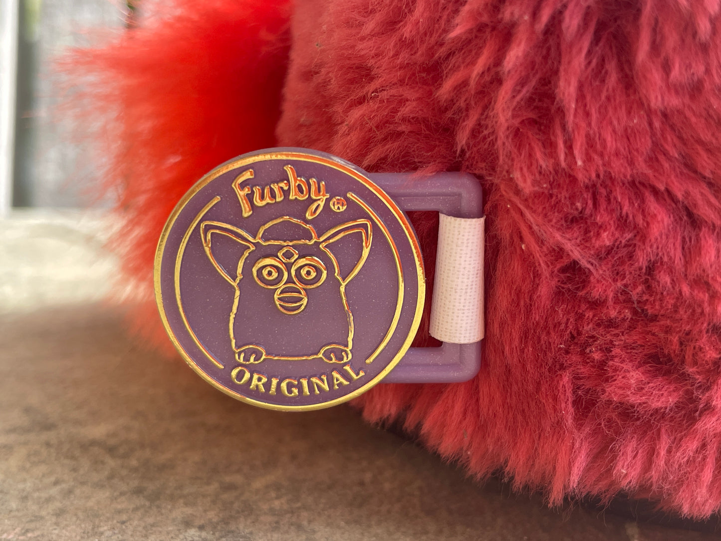Vintage 1998 Furby – Rooster Model with Green Eyes – Red & Orange Fur – Original Tags – Tiger Electronics
