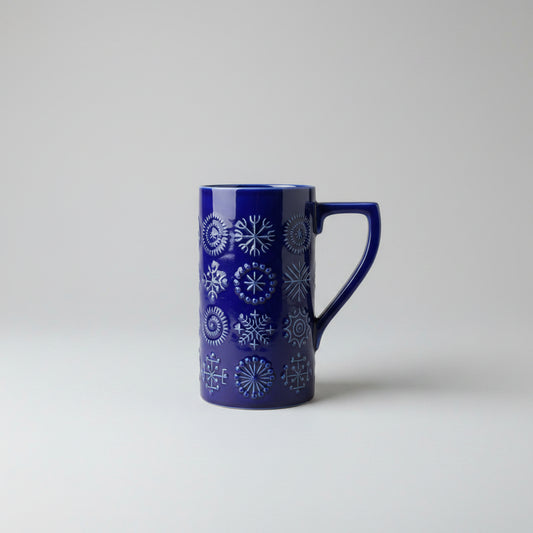 Portmeirion Totem Susan Williams-Ellis Tall Blue Beaker – Iconic 1960s British Pottery – Vintage Collectible