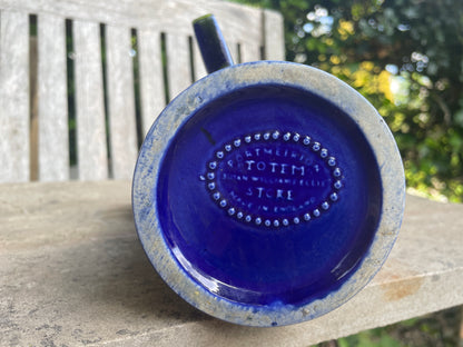 Portmeirion Totem Susan Williams-Ellis Tall Blue Beaker – Iconic 1960s British Pottery – Vintage Collectible