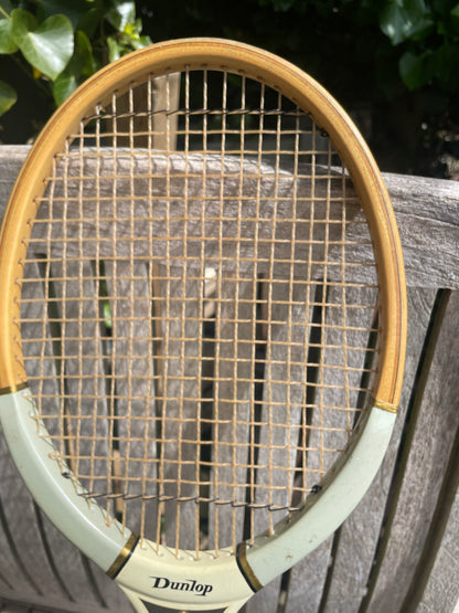 Vintage Dunlop White Flash Tennis Racket – Light/Medium – Original Grip, Strings, clamp and  Bag
