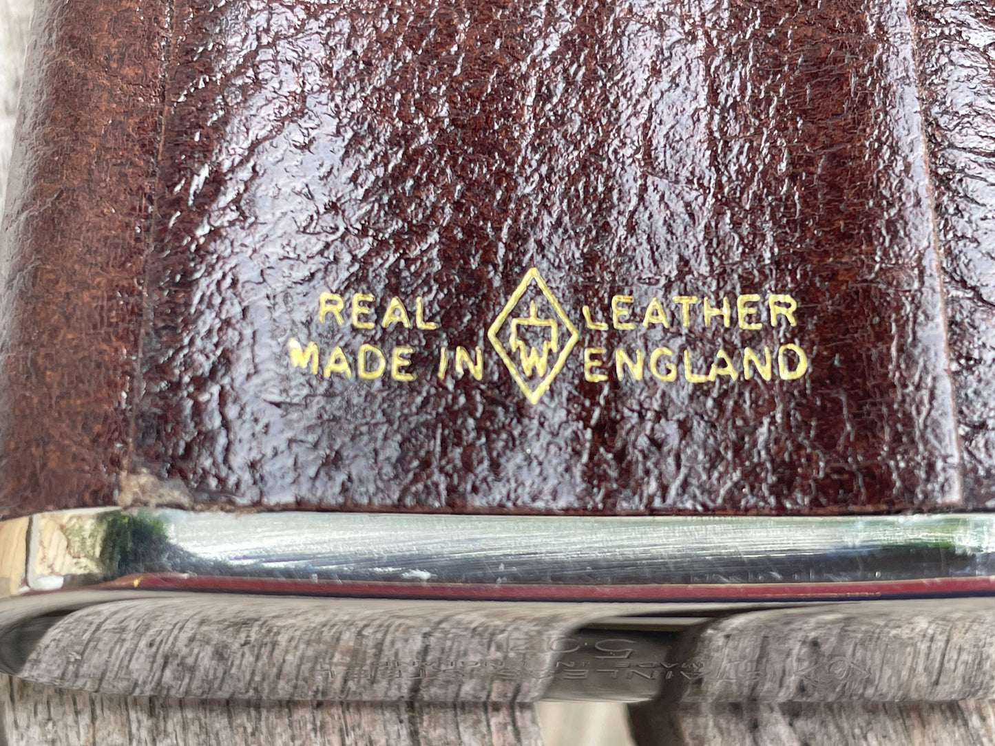 Vintage English Hip Flask – 5oz Stainless Steel & Real Leather – England – Gentleman’s Flask – Made in UK