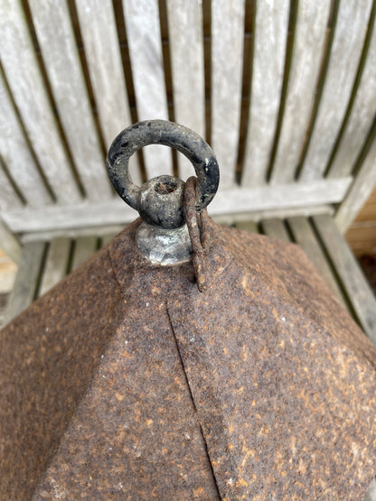 Early 20th Century Metal Lantern – Hexagonal Form with Original Glass Panels (c.1920s)