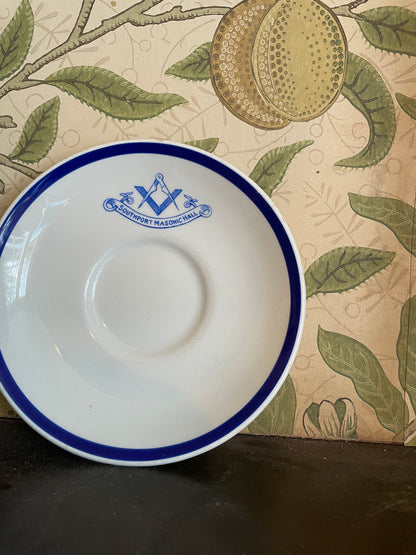 Antique and Vintage Masonic Ceramics and Glass – Mixed Lodge Lot Including Burns Plate, Tankard and Teaware (c.1900–1970s)