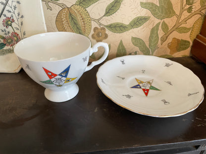Antique and Vintage Masonic Ceramics and Glass – Mixed Lodge Lot Including Burns Plate, Tankard and Teaware (c.1900–1970s)